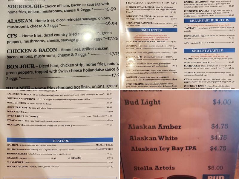 Bakery Restaurant Menu