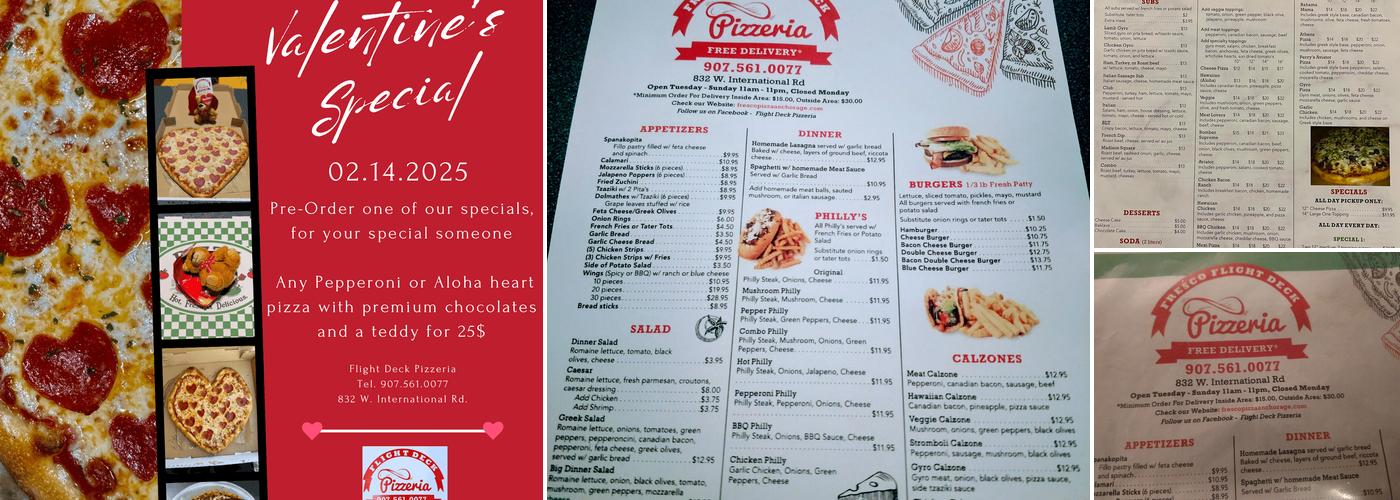 Flight Deck Pizzeria Menu