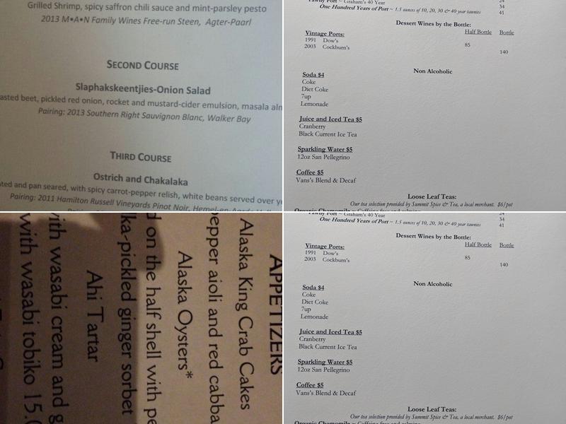 The Marx Bros Cafe Menu