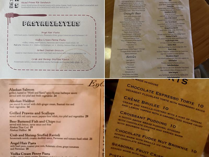 Suite 100 Restaurant Bar & Lounge Menu