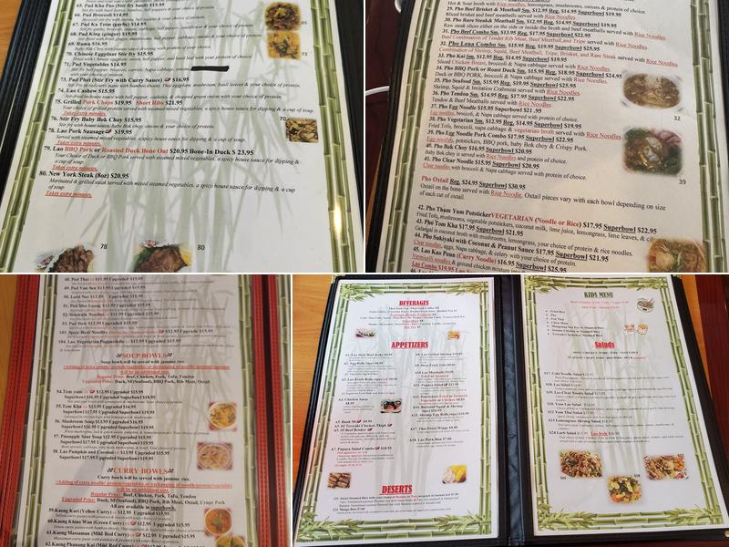 Phở Lena Menu