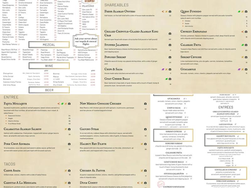 Tequila 61 Menu
