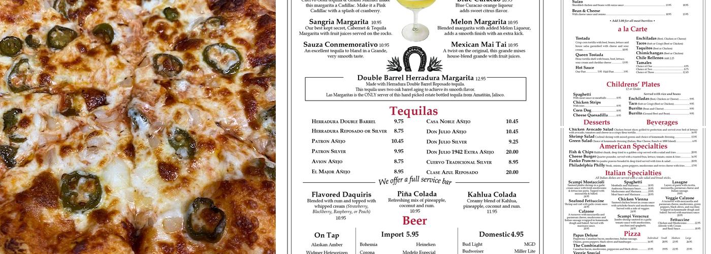 Las Margaritas Menu