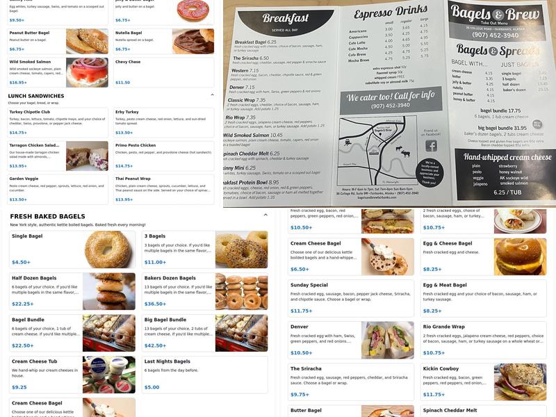 Bagels & Brew Menu