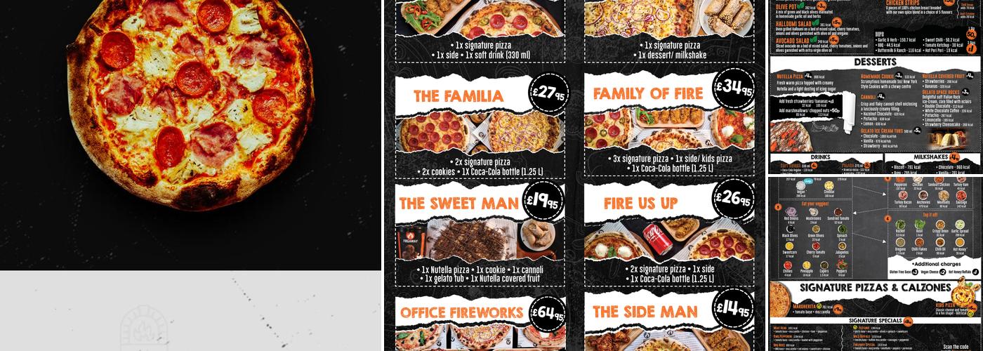 Fireaway pizza Menu