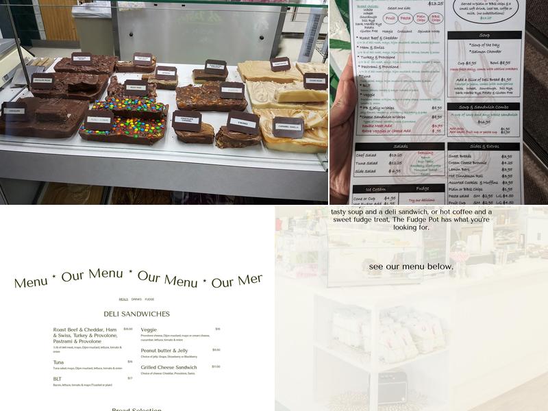 The Fudge Pot Menu