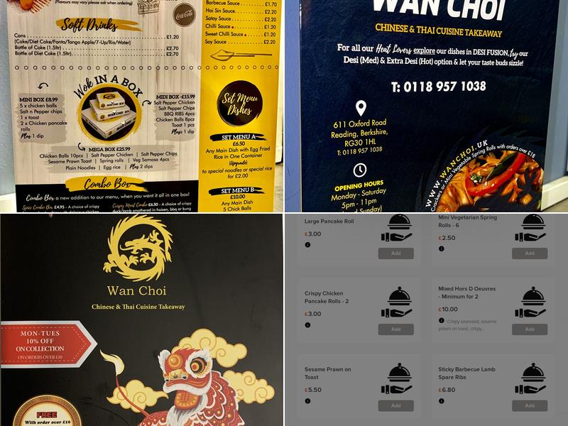 Wan Choi Menu