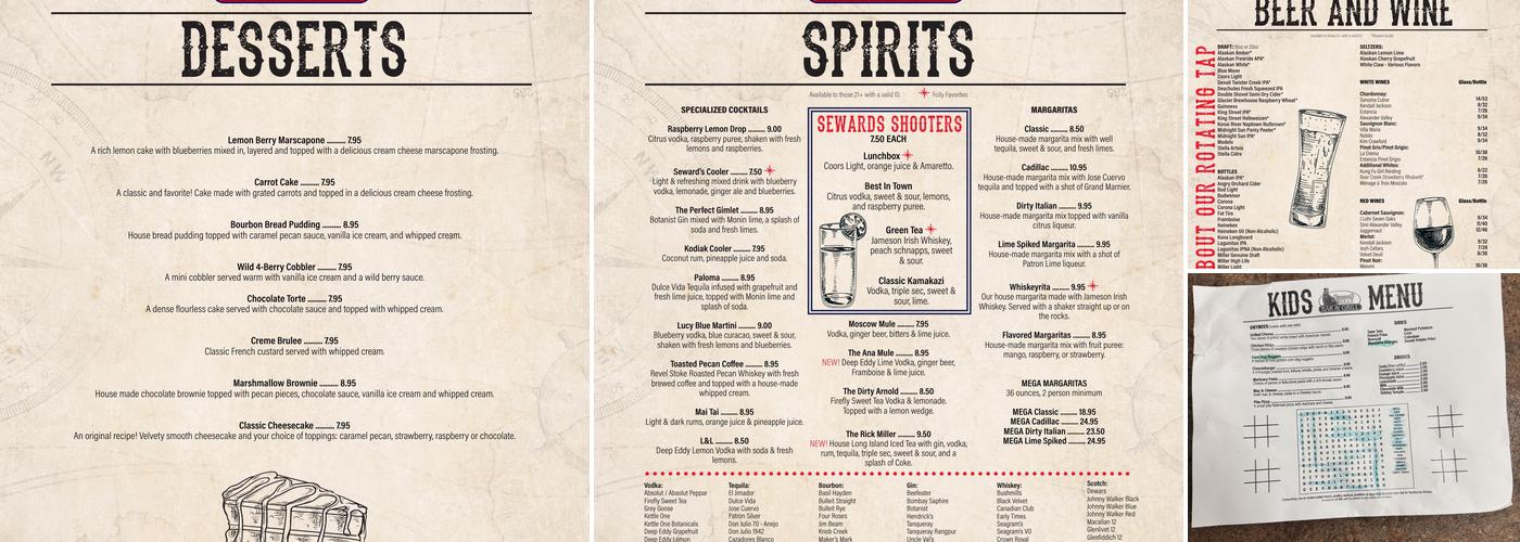 Seward's Folly Bar & Grill Menu