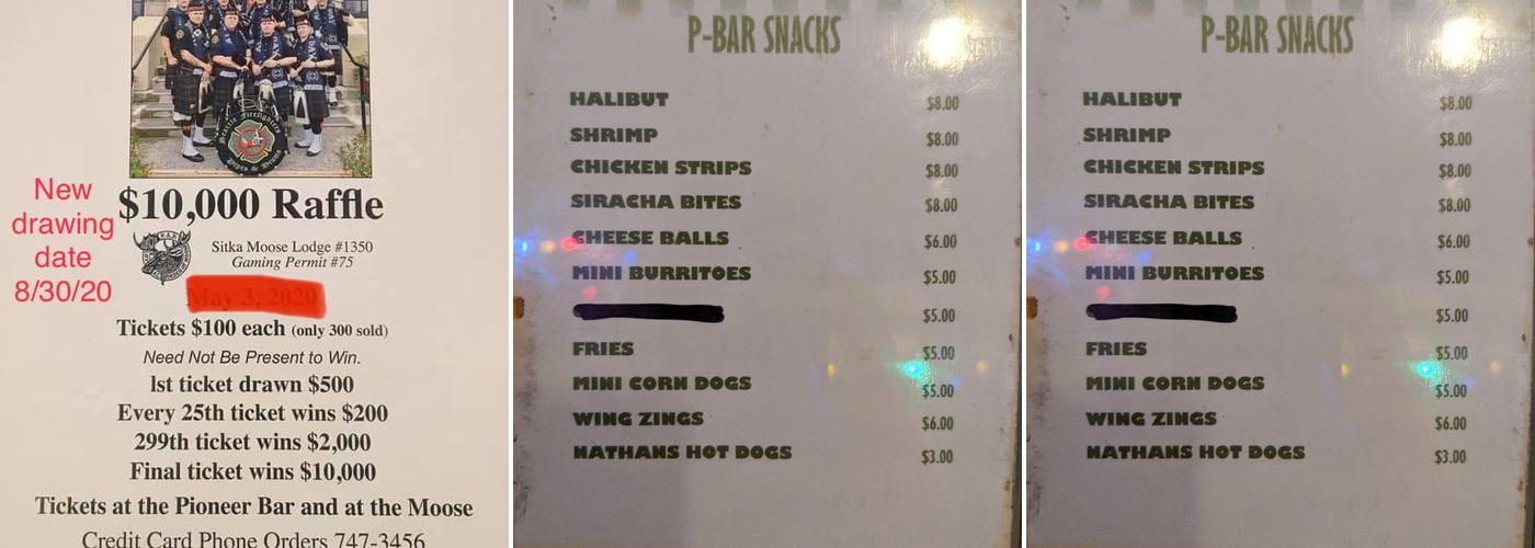 Pioneer Bar & Liquor Store Menu