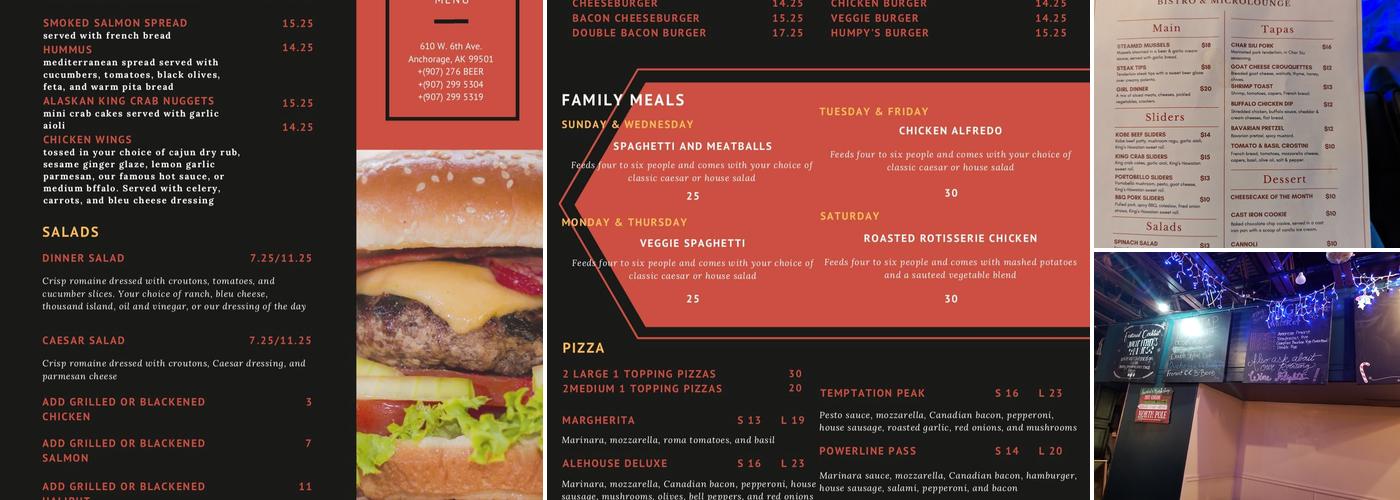 Sub Zero Bistro & Microlounge Menu