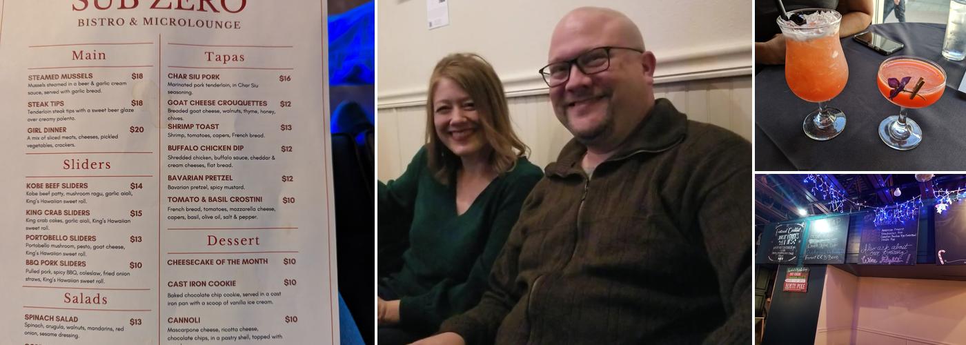 Sub Zero Bistro & Microlounge Menu