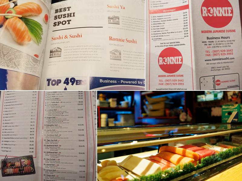 Ronnie Sushi Menu