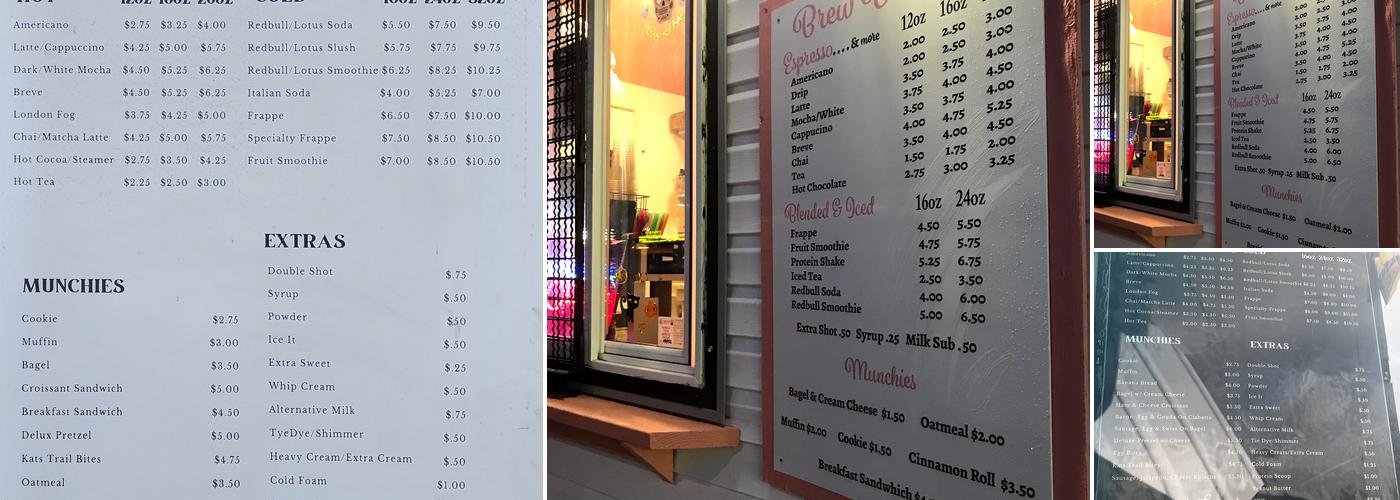 Brew DLicious LLC Menu