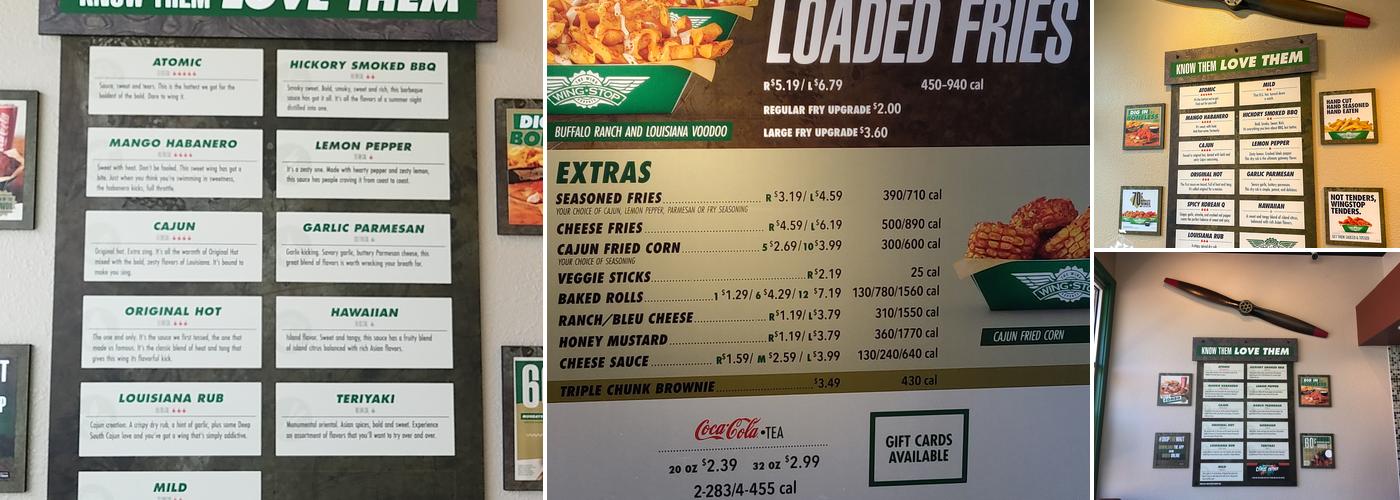 Wingstop Menu