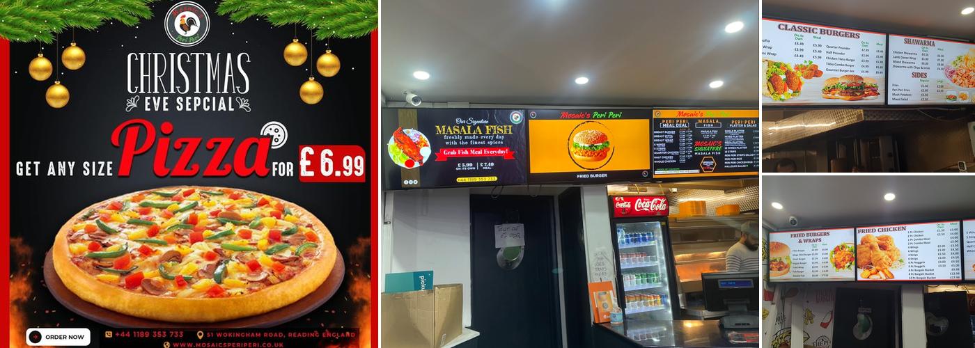 Mosaic's Peri Peri Menu