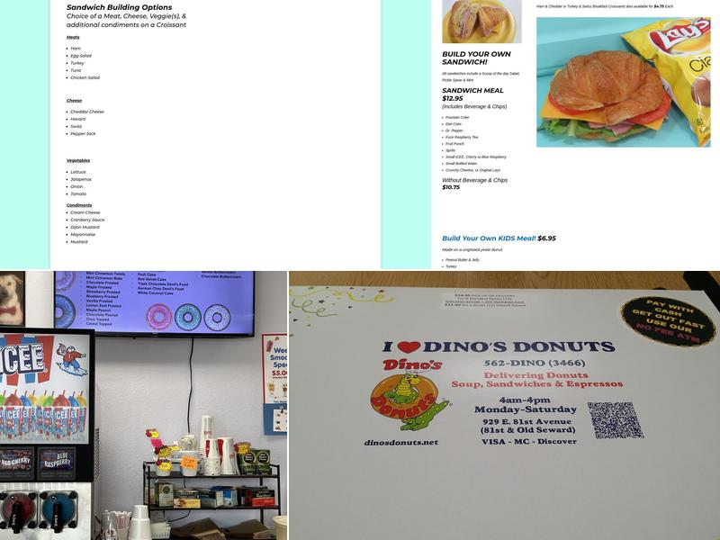 Dino's Donuts Menu