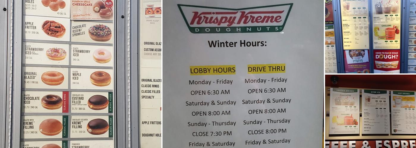 Krispy Kreme Doughnuts Menu