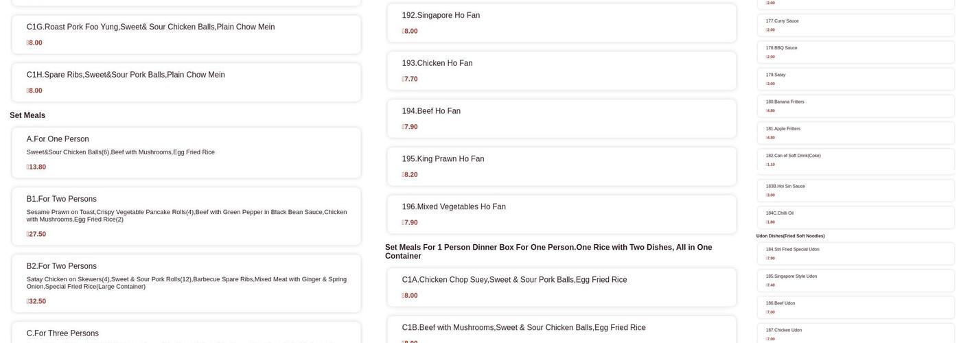 Stir Fry Takeaway Menu