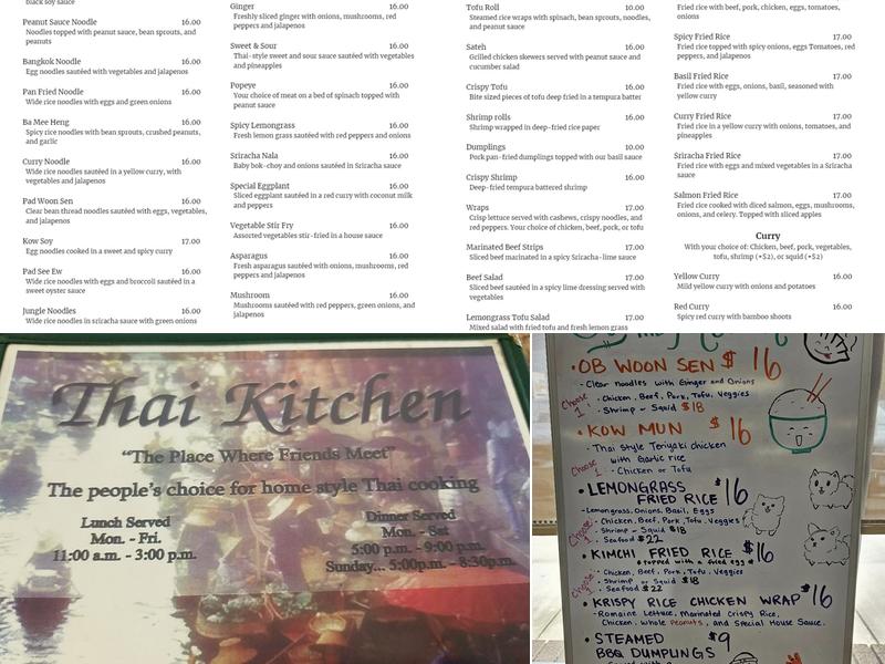 Thai Kitchen Menu