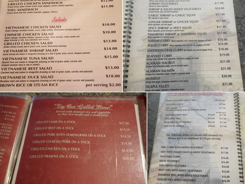 Ray's Place Menu