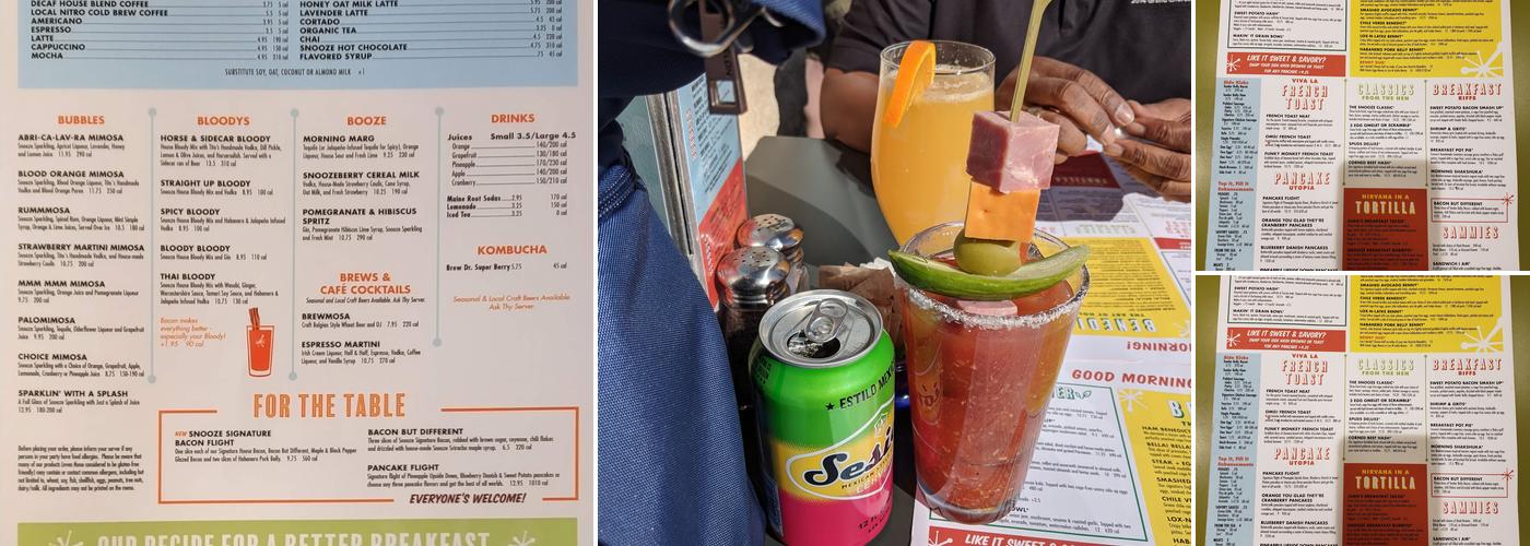 Snooze, an A.M. Eatery Menu