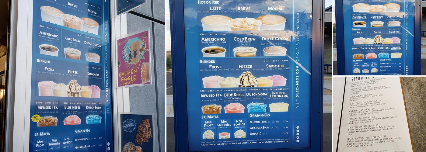 Dutch Bros Coffee Menu