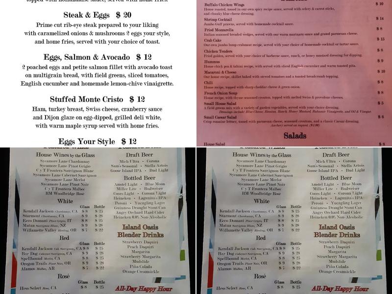 Spencer's Corner Bar Menu