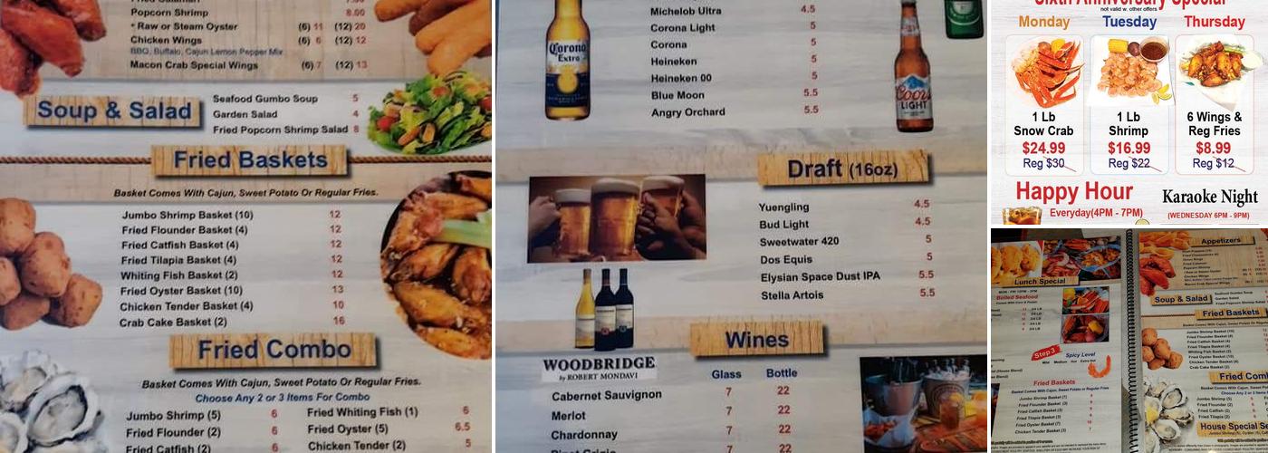 macon crab house Menu