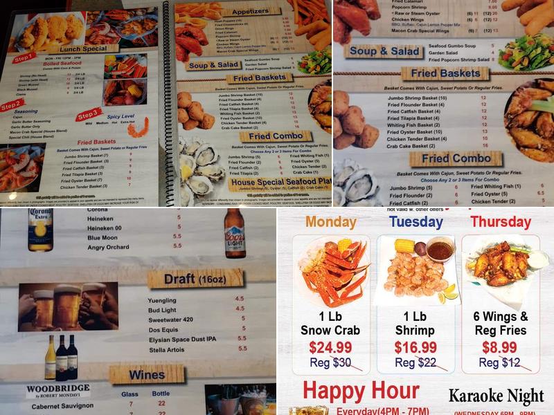 macon crab house Menu