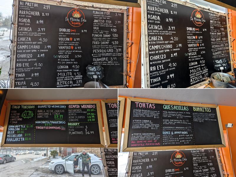 La Plancha Loca Menu