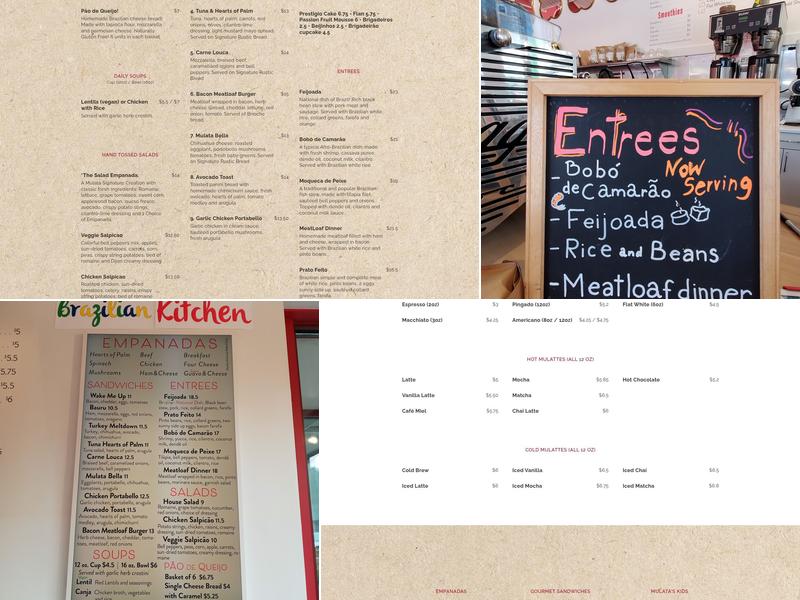 Mulata Kitchen + Coffee Menu