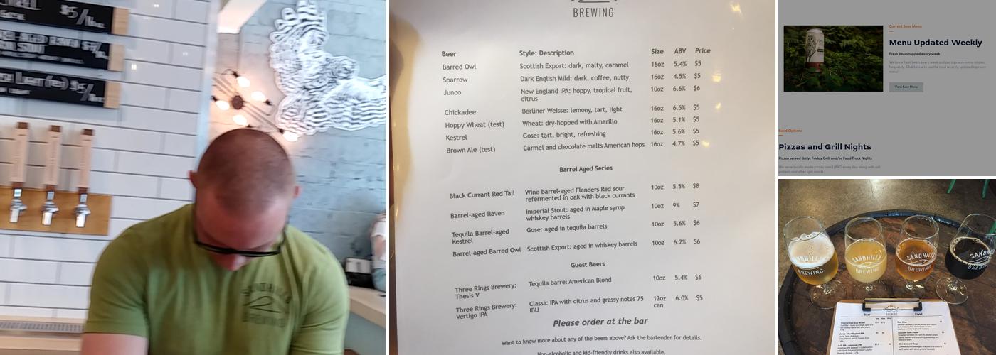 Sandhills Brewing KC, LLC Menu