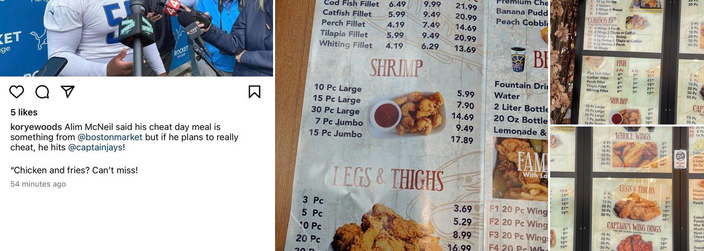 Captain Jay's Fish & Chicken Menu