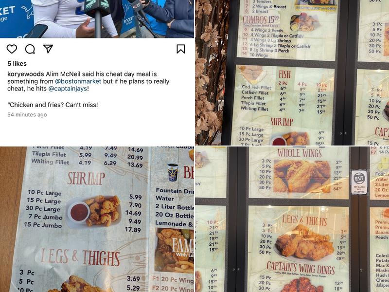 Captain Jay's Fish & Chicken Menu