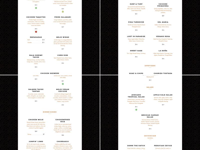 Mojo Menu