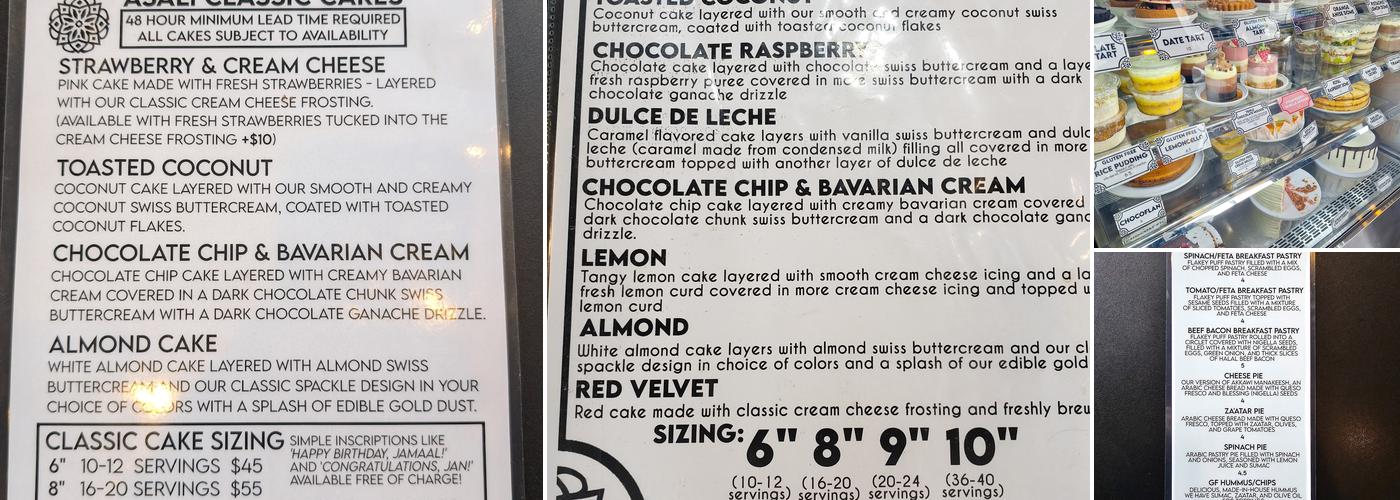 Asali Desserts & Cafe Menu