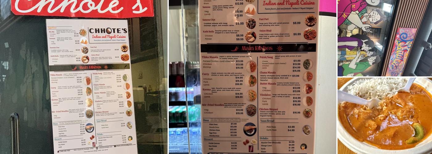 Chhote's Restaurant Menu