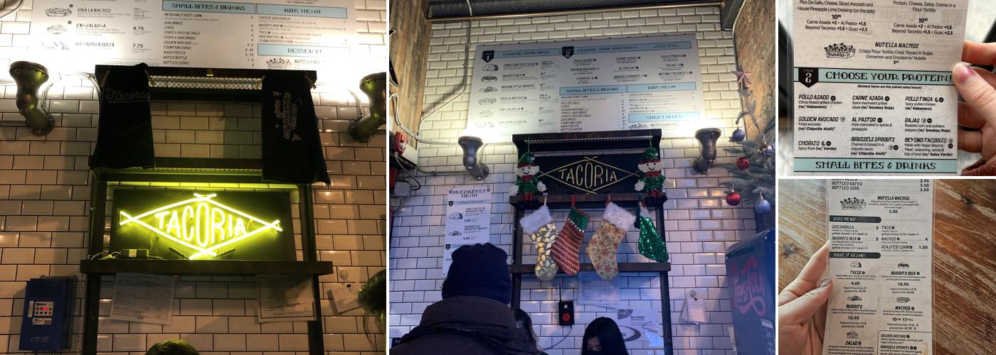 tacoria Menu