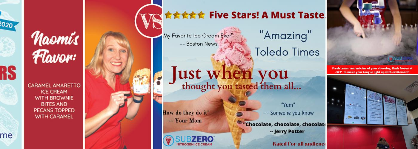 Sub Zero Nitrogen Ice Cream Menu