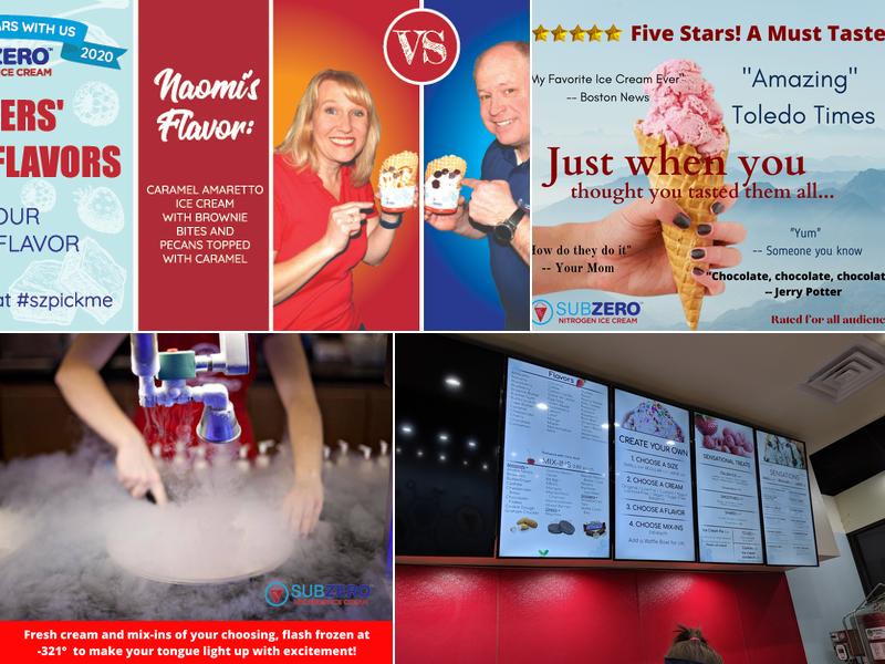 Sub Zero Nitrogen Ice Cream Menu