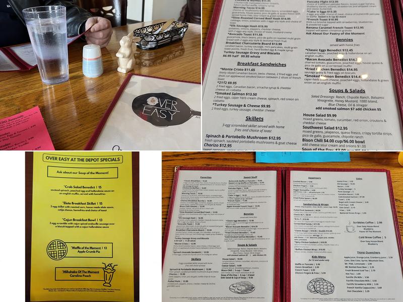 Over Easy At The Depot Menu