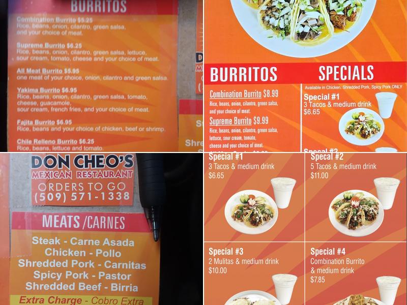 Don Cheo’s Menu