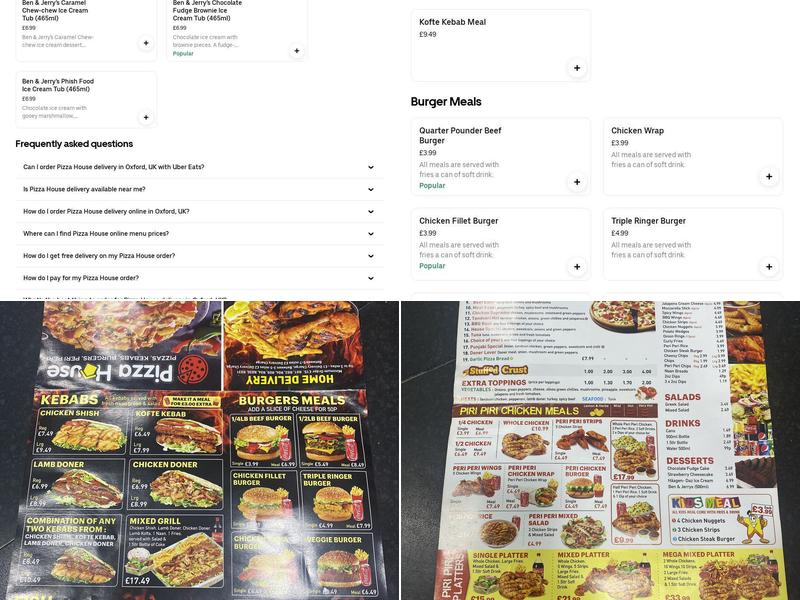 Pizza House Menu