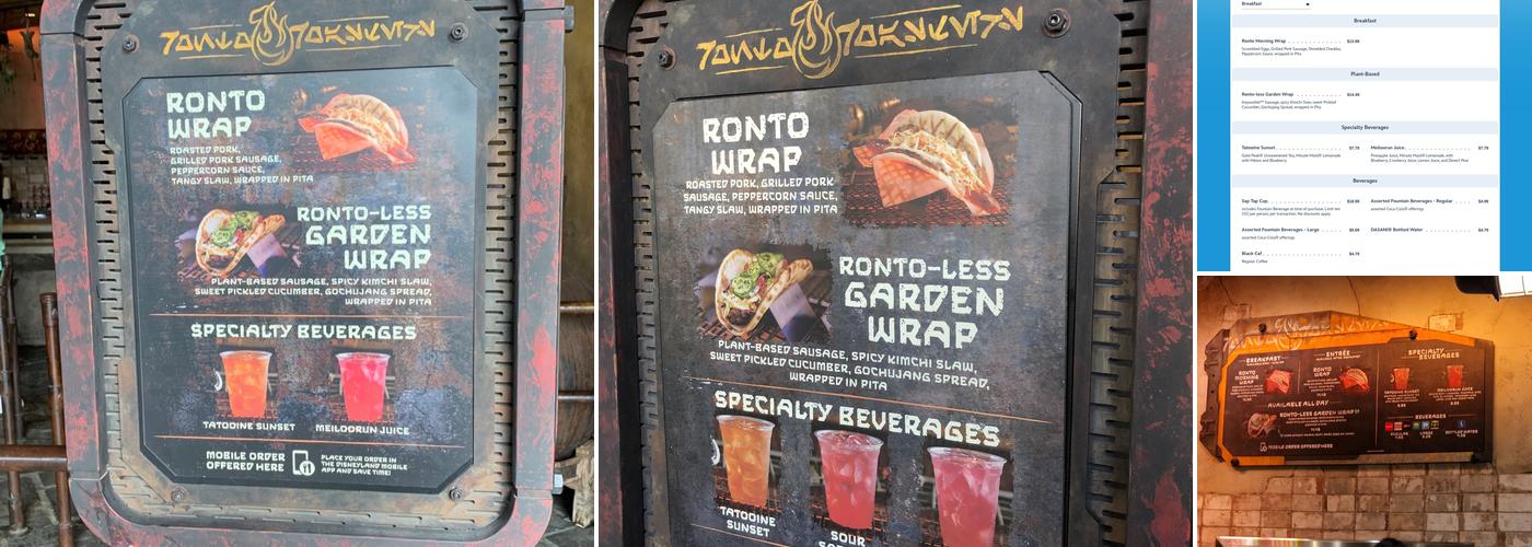 Ronto Roasters Menu