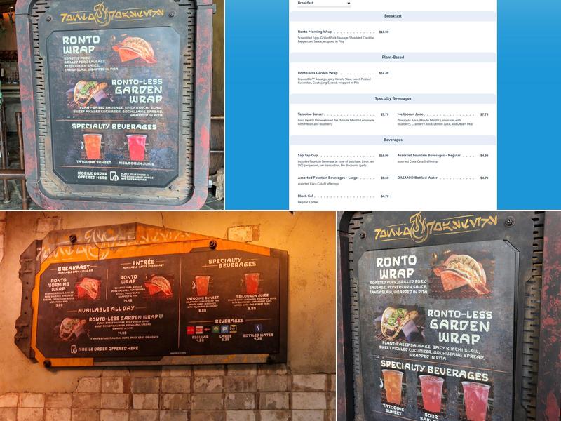 Ronto Roasters Menu