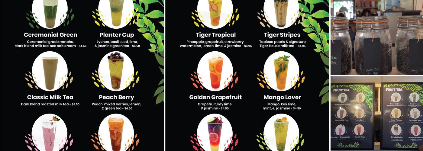 Tiger Tea House Menu