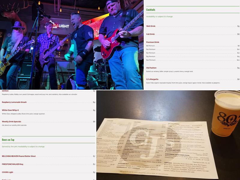 CJ's Pizza Bar & Grill Menu