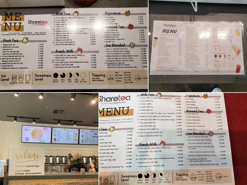 Sharetea Menu