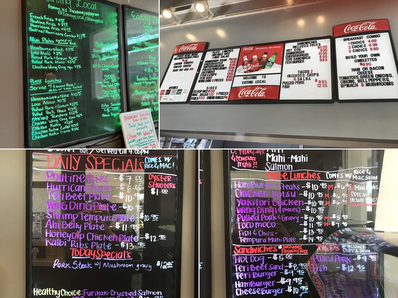 Eating Local Menu
