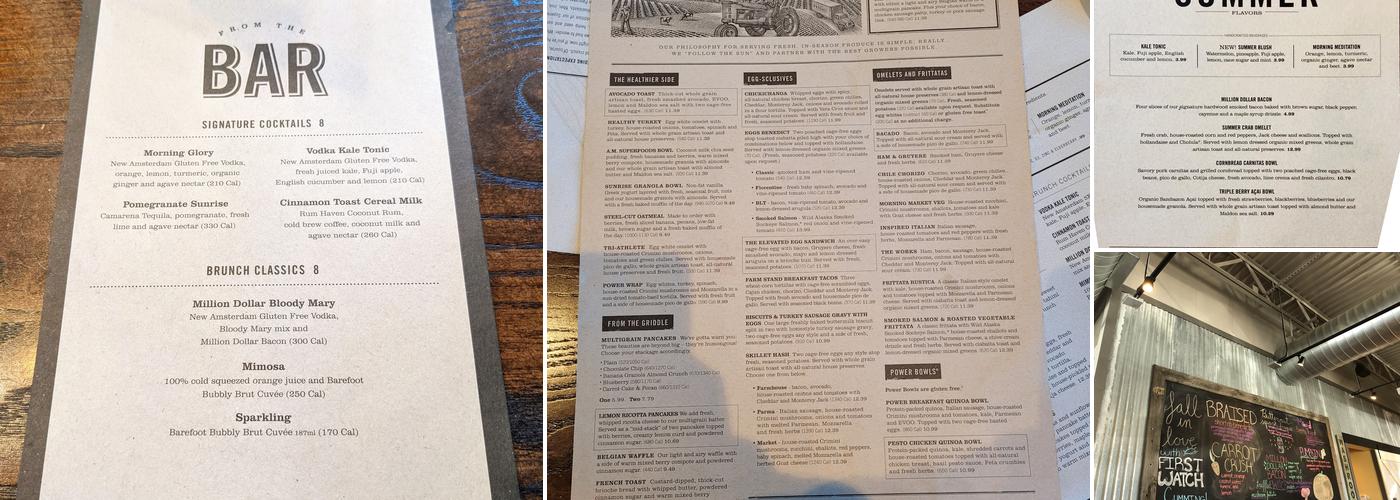 First Watch Menu